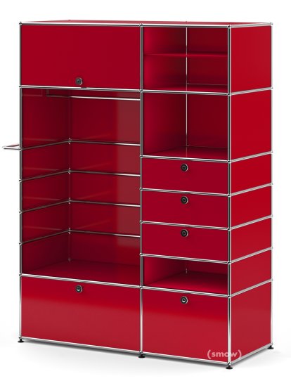 USM Haller Wardrobe Model 2, USM ruby red