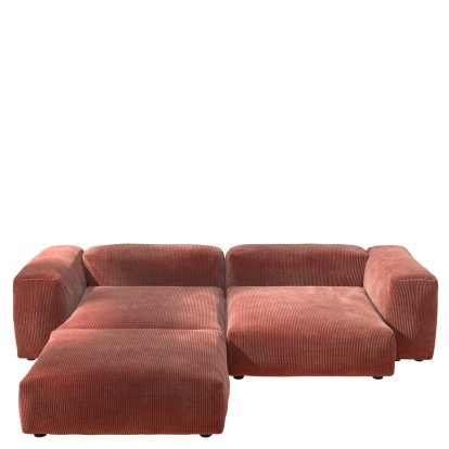 Vetsak Sofa Set 3, Cord velours - Brick, Without cushion