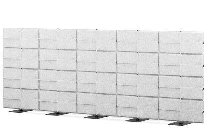 USM Privacy Panels Acoustic Wall, 3,75 m (5 elements), 1,44 m (4 elements), Light grey
