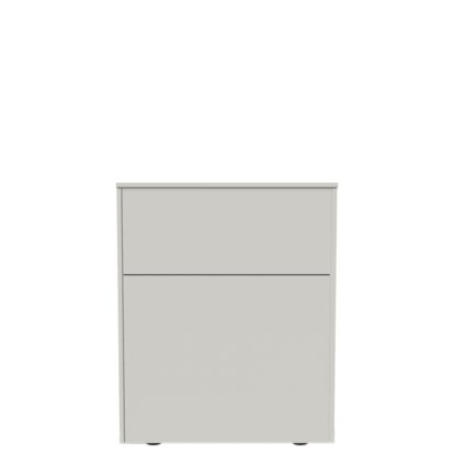 Aventa Sideboard with Door and Drawer, 60 cm, 3 Height grids, Melamine white, Plastic glide