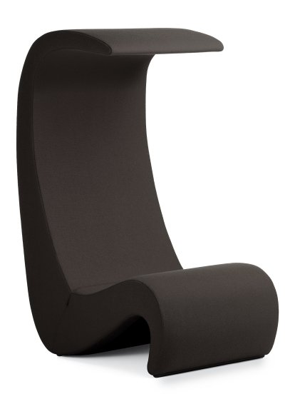 Amoebe Highback Lounge Chair, Black