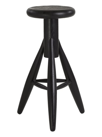 Rocket Stool, Oak black varnish