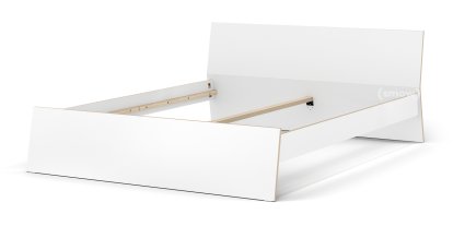 Stockholm Bed, 160 x 200 cm, White, With headboard, Without slatted frame