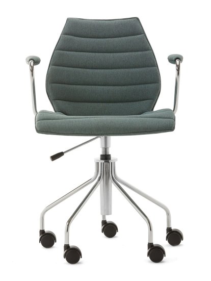 Maui Soft Noma Swivel Chair, Green, Chrome