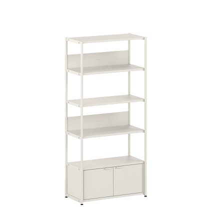 Unit Shelf Steel, 180 cm, 1 x double door, Cream white