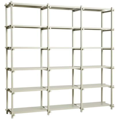 Woody Shelf, H 196,5 cm x W 206,5 cm, Smokey grey / smokey grey