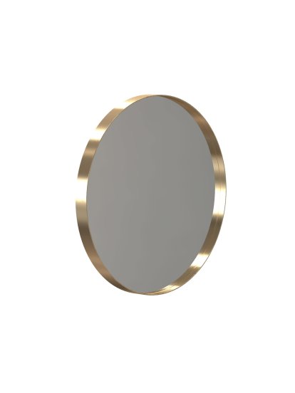 Unu Mirror round, ø 40 cm, Brushed gold