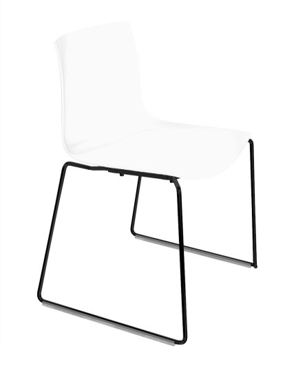 Catifa 46 Sledge, Black, Unicoloured, White, Without armrests