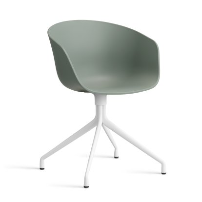 About A Chair AAC 20 Swivel Chair, Fall green 2.0, White powder coated aluminium