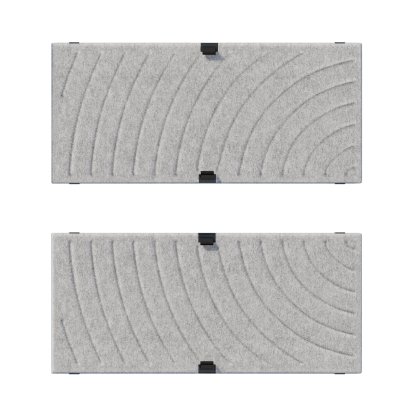 USM Soft Panel Mono for USM Haller Shelves, 75 cm x 35 cm, Grey, Curves