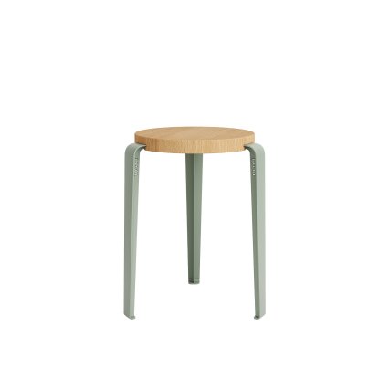 Lou Stool, Solid Wood, Solid oak, Eucalyptus grey