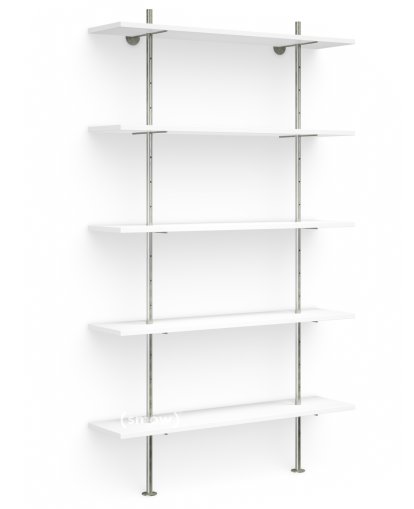 Regal Eiermann, Melamine white, 140 cm, 238 cm