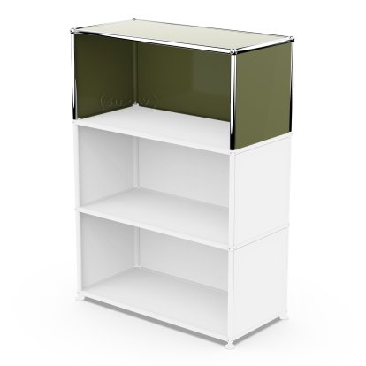 USM Haller Extension Kit Vertical 1, Olive green RAL 6003, 35 cm