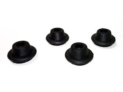 Glides (1 Set) for Vitra Chairs, For DSR/DAR/DKR, Felt pads for hard floor surfaces, basic dark