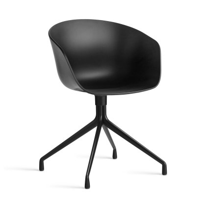 About A Chair AAC 20 Swivel Chair, Black 2.0, Black powder coated aluminium