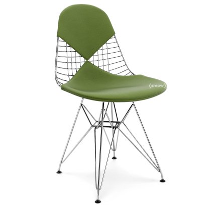 Seat Cushion for Wire Chair (DKR/DKW/DKX/DKL/LKR), Seat and backrest  cushion (Bikini), Hopsak, Grass green forest