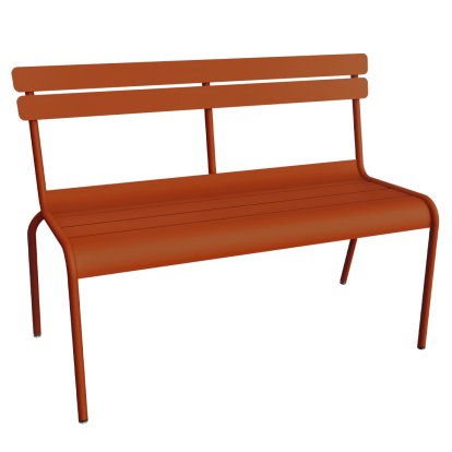 Luxembourg Bench with Backrest, Candied orange