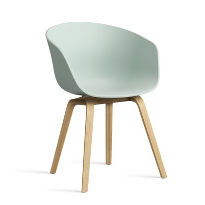 About A Chair AAC 22 Armchair, Dusty mint 2.0, Lacquered oak