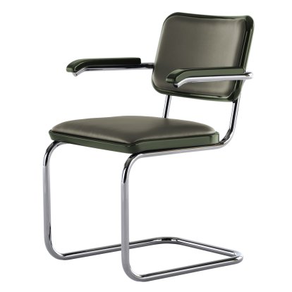 JS . Thonet - S 64 P/V Serious Cantilever Chair, Serious 03 - leather, graphite green