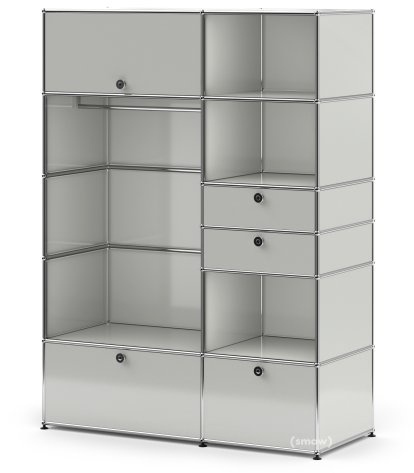 USM Haller Wardrobe Model 1, Light grey RAL 7035