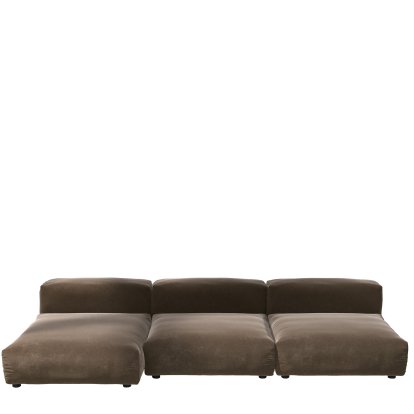 Vetsak Sofa Set 4, Suave - Espresso, Without cushion