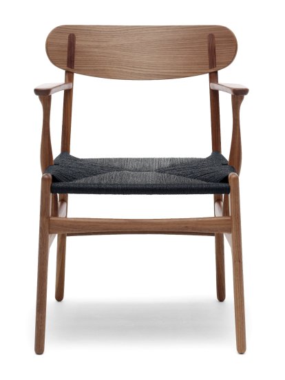 CH26 Dining Chair, Oiled walnut, Black