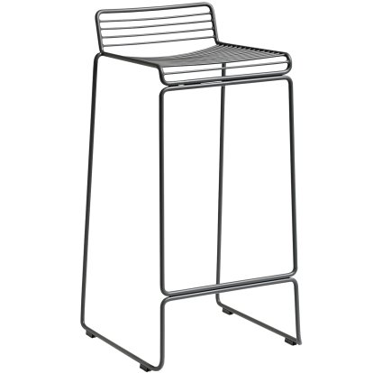 Hee Bar Stool, Bar version: seat height 75 cm, Asphalt