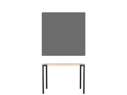 Seiltänzer Table, 75 x 90 x 90 cm, Laminate silk-matt dark grey, Red