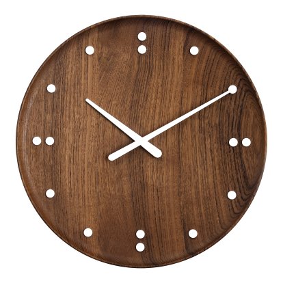 FJ Wall Clock, Ø 35 cm, Natural teak