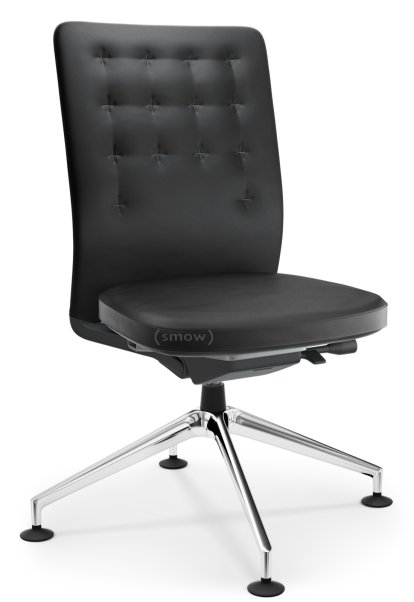 ID Trim Conference, With lumbar support, Without armrests, Basic dark, Seat and back, leather, Asphalt