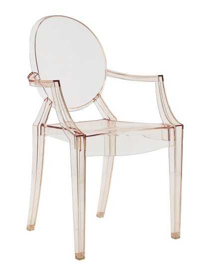 Louis Ghost Chair Promotion Set of 4, Transparent-Orange