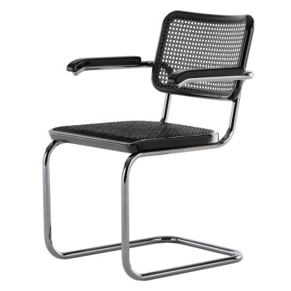 JS . Thonet - S 64 P/V Serious Cantilever Chair, Serious 05 - wickerwork dark melange