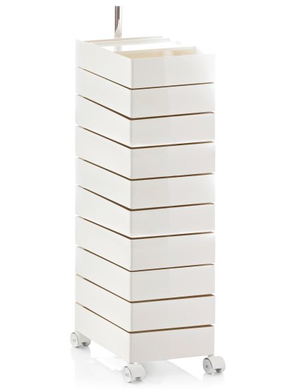 360° Container, 1270 mm (10 shelves), White