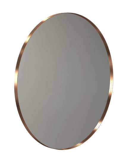 Unu Mirror round, ø 100 cm, Brushed copper