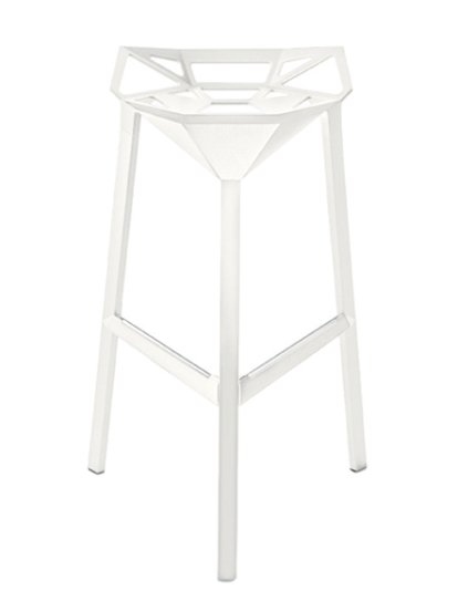 Stool_One, 770 mm bar height, White matt (5110)