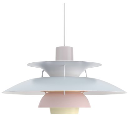 PH 5 Pendant Lamp, Pastel oyster gray blue pink