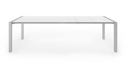 Sushi Dining Table, Laminate white, L 177-271 x W 100 cm, Anodised Aluminium