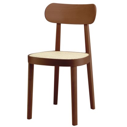 118 / 118 M Chair, Walnut stained beech, Cane-work natural