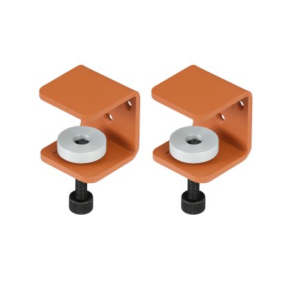 Tiptoe Clamp for Wall Shelves (Set of 2), Tangerine red