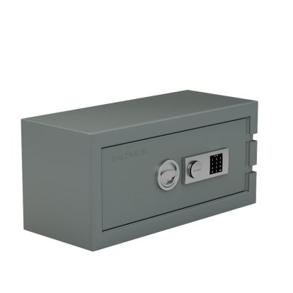 Balzsafe CONNECT Safe for USM Haller Shelves, 75 cm x 35 cm x 35 cm, Mid grey RAL 7005, Electronic combination lock with master key