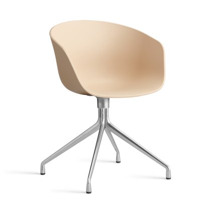 About A Chair AAC 20 Swivel Chair, Pale peach 2.0, Polished aluminium
