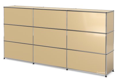 USM Haller Counter Type 1, USM beige, 225 cm (3 elements), 35 cm