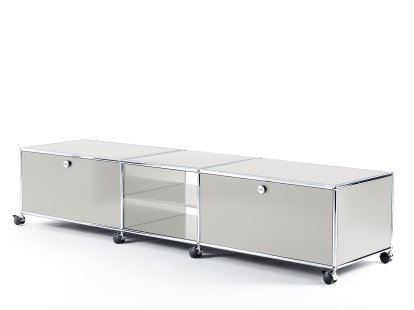 USM Haller TV-Lowboard XL on Castors, Light grey RAL 7035