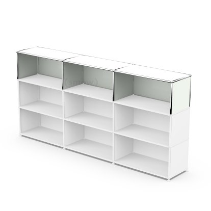 USM Haller Extension Kit Vertical 3, Light grey RAL 7035, 35 cm