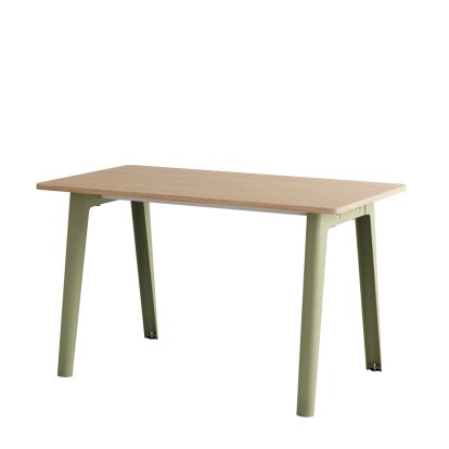 New Modern Desk, Metal/wood, 130 x 70 cm, Without storage module, Khaki green