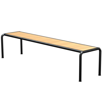 Avanti Bench, 48 x 199,5 cm, Black, Pine