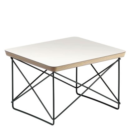Occasional Table LTR , HPL, white, Powder-coated basic dark