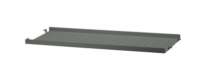 String System Metal Shelf, 58 x 20 cm, Edge shallow, Dark grey