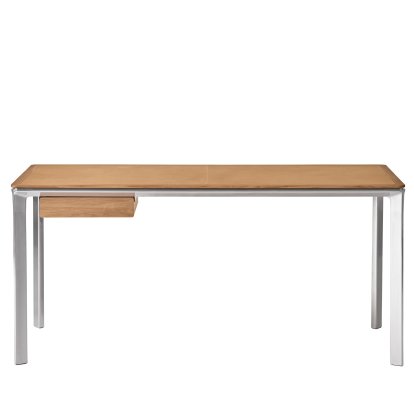 Work 432 Table, Light Oak / camel Leather, With drawer