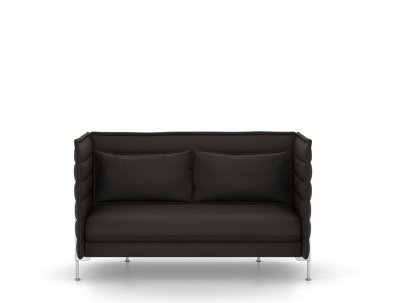 Alcove Sofa, Two-seater (H94 x W164 x D84 cm), Credo, Chocolate/black